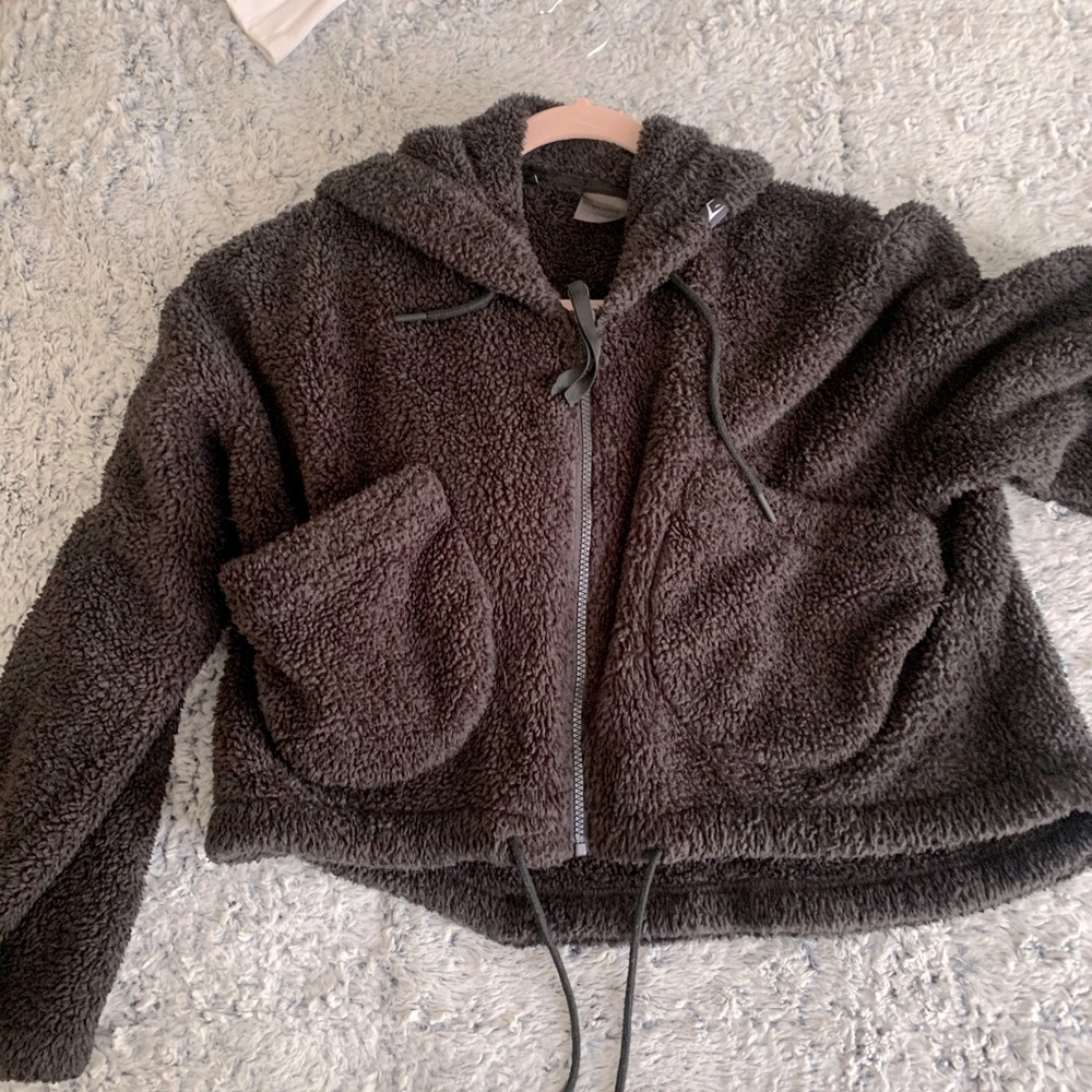 Gymshark Teddy Cropped Hooded jacket
